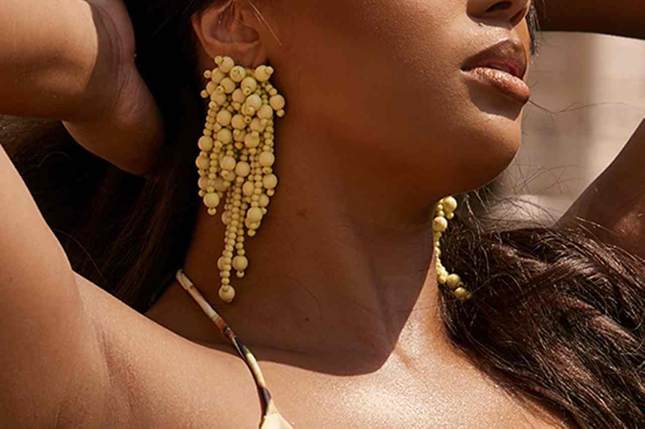 Pastel Eco-friendly Beaded Tassel Declaration Earrings