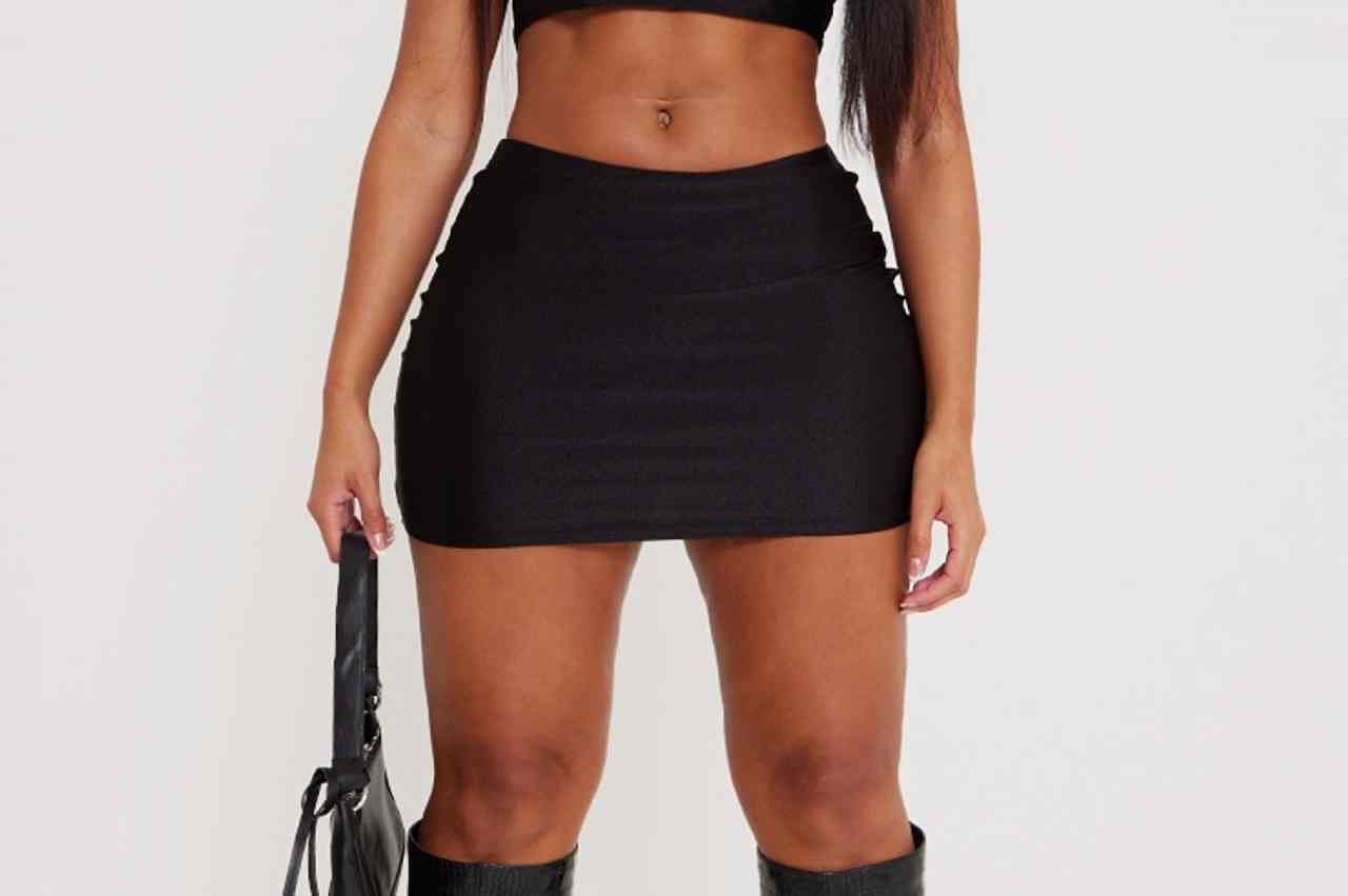 Forming Black Nightclub Sculpt Micro Mini Skirt